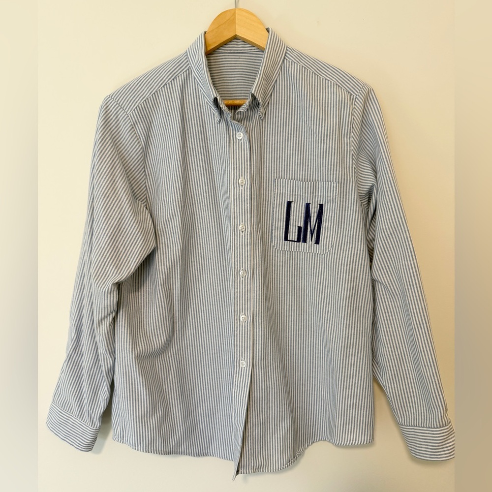 Monogrammed Striped Oxford Women’s Shirt